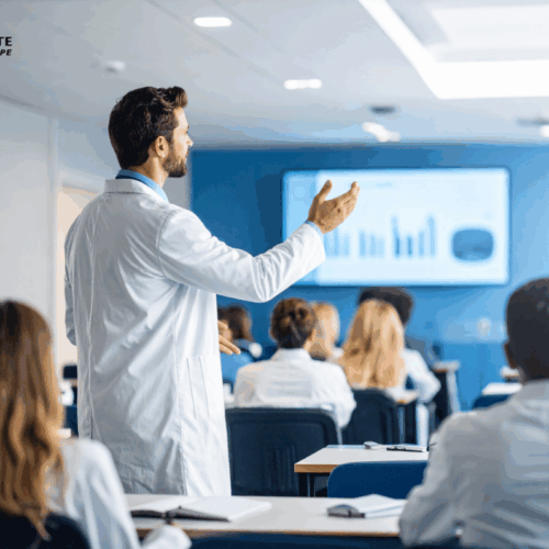 Firefly_un scientifique qui donne une conference dasn un salle rempli d'étudiant - 952167 Firefly_un scientifique qui donne une conference dasn un salle rempli d'étudiant - 952167