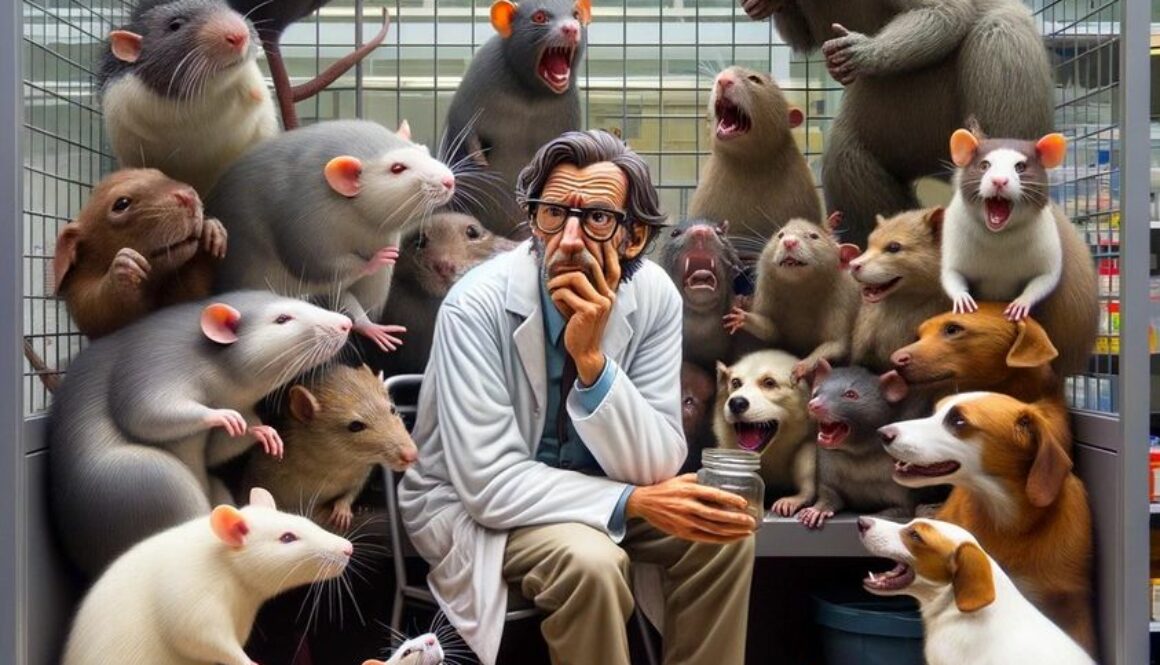 Chercheur dans une cage