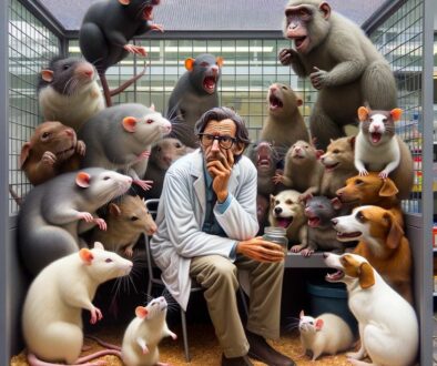 Chercheur dans une cage