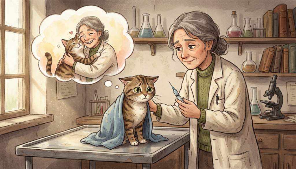 chat triste veterenaire